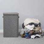 Foldable Laundry Hamper with Lid – Large Capacity