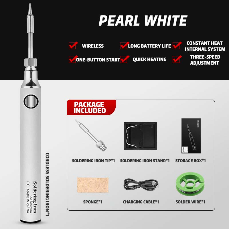 Cordless Portable Soldering Iron Set | Cordless & Rechargeable