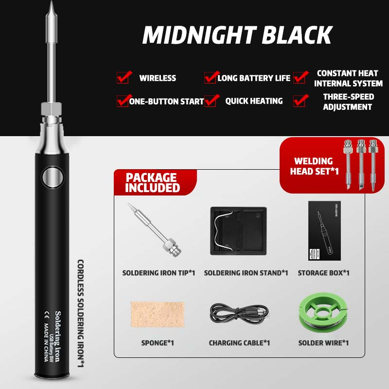 Cordless Portable Soldering Iron Set | Cordless & Rechargeable