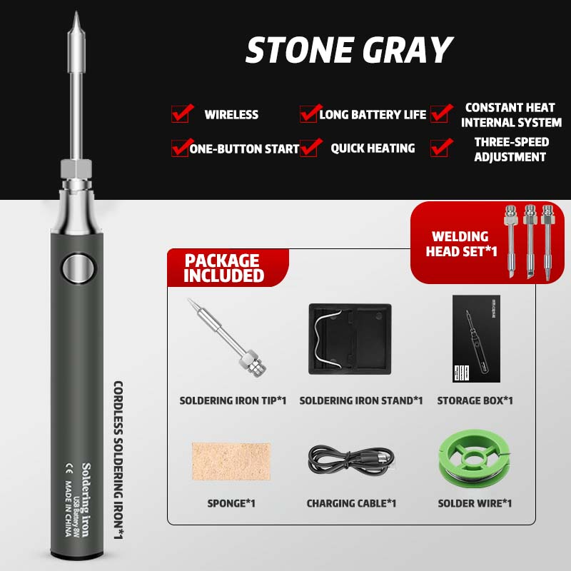 Cordless Portable Soldering Iron Set | Cordless & Rechargeable