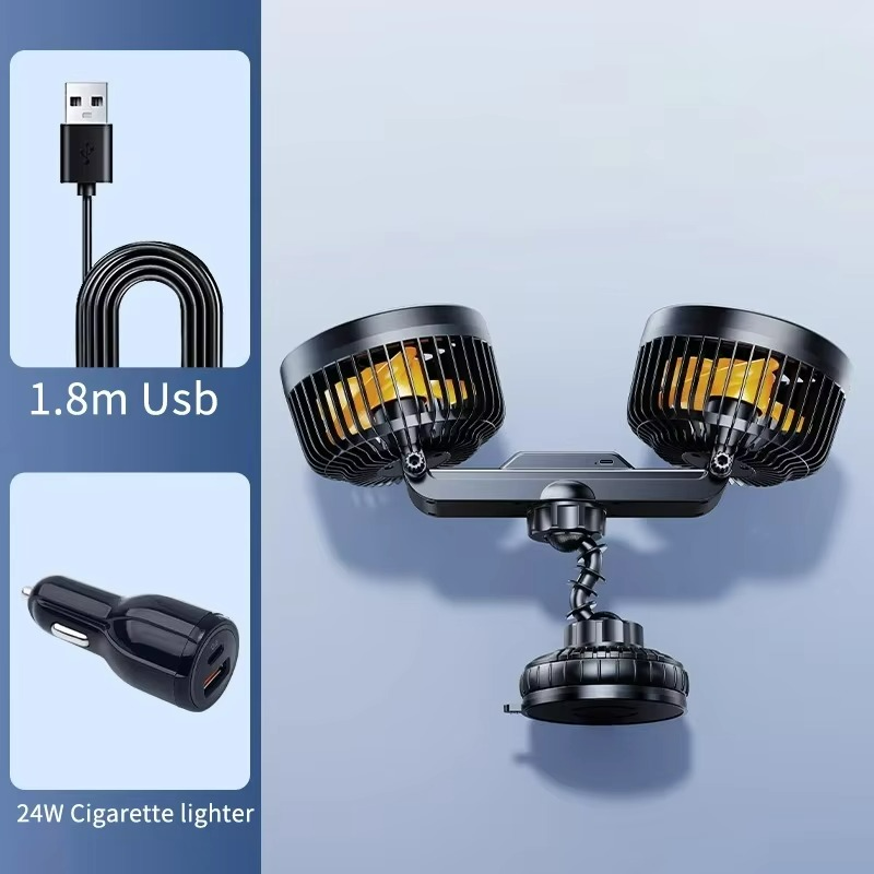 AeroBreeze Car Fan | Wireless fan with 4000 mAh battery and 3 fan speeds
