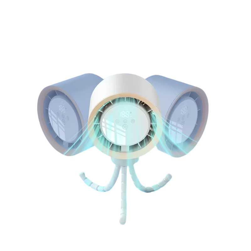 Mini USB Fan with Battery, Flexible Mounting and Mobility