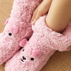 Warm, fluffy bear socks