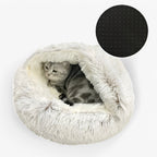 Soft Winter Pet Bed with Washable Cover and Non-Slip Base