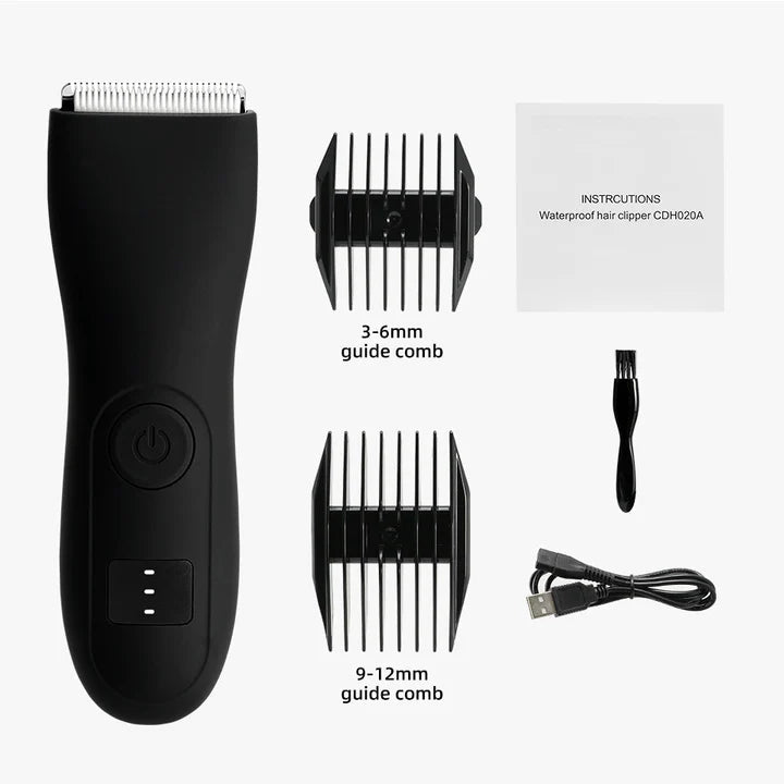 Men's body hair trimmer and women's razor with bikini attachment