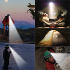 Powerful Waterproof LED Headlamp with Zoom & Rechargeable Battery – Outdoor Adventure Light