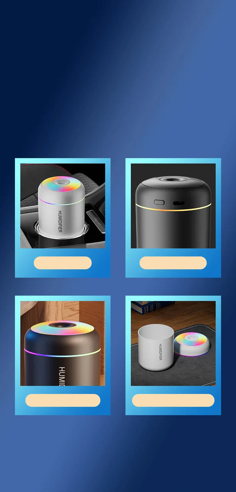 Compact USB Humidifier for Car & Bedroom