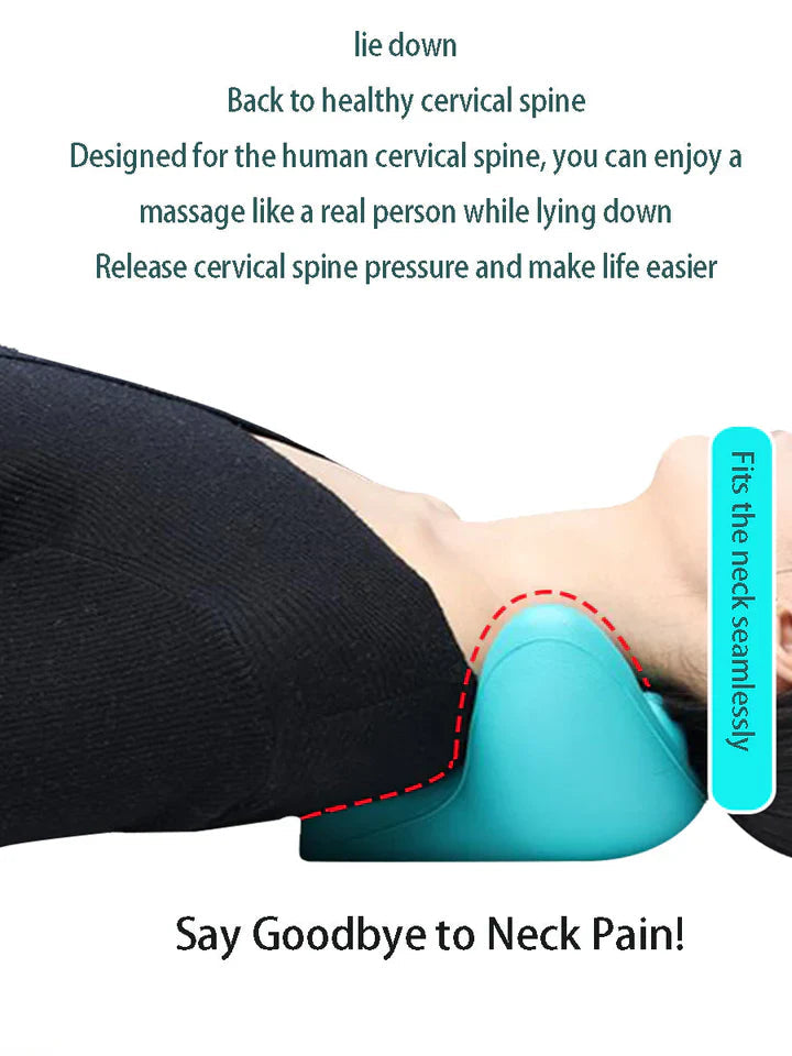 Neck and Shoulder Stretch – Cervical Traction Pillow for Spinal Alignment and Massage
