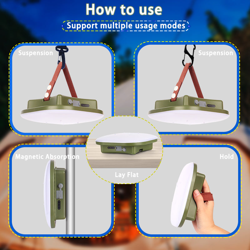 Rechargeable LED Camping Lamp with Magnets