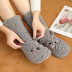 Warm, fluffy bear socks