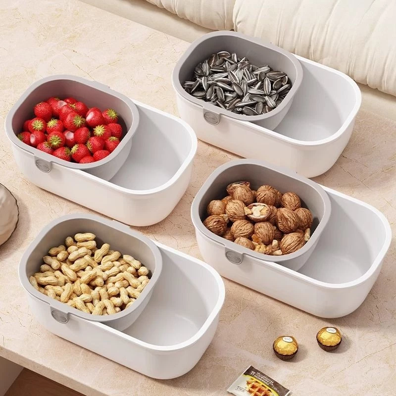 Practical Snack Bowl | 2-tier Design for Clean Snacking