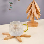 Decorative Wooden Coasters and Trivets - Heat-Resistant Table Mats (4PCS)