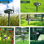 Solar Powered Ultrasonic Deer Repeller, Pack Of 4