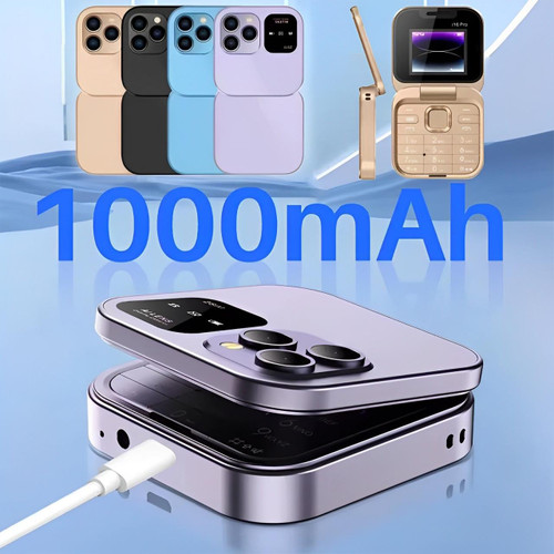 Foldable Dual-SIM Phone with 1.77-Inch HD Screen and TF Card Slot