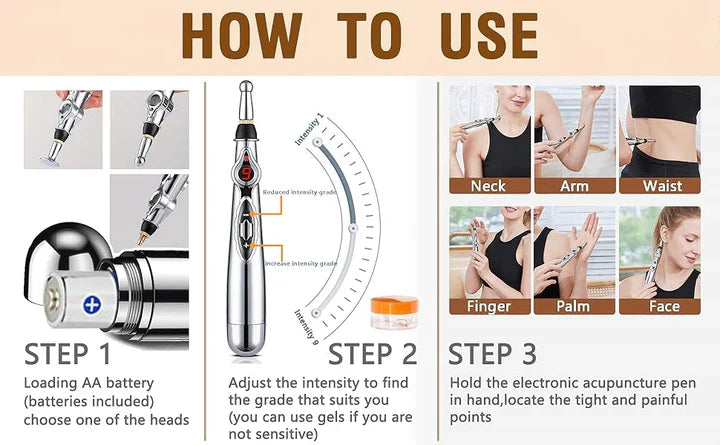 Electronic Acupuncture Pen | Meridian Massage Device for Pain Relief