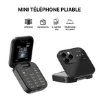 Foldable Dual-SIM Phone with 1.77-Inch HD Screen and TF Card Slot