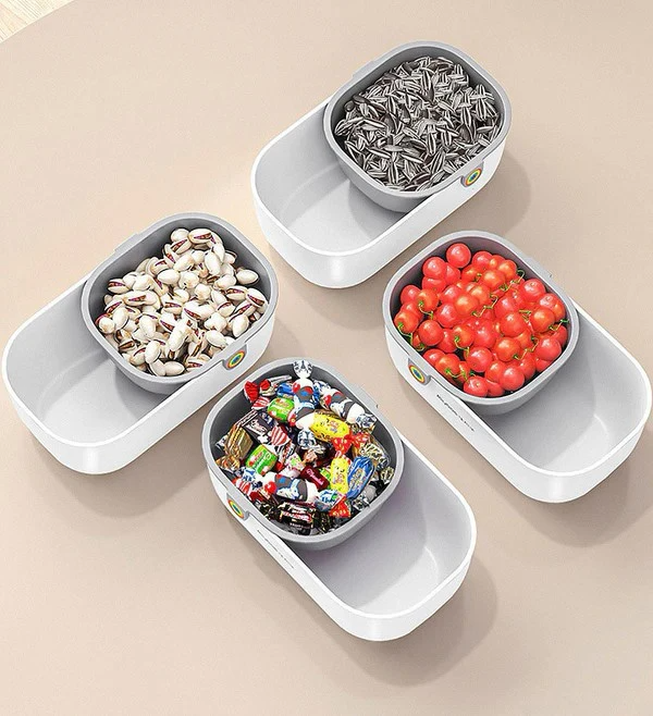Practical Snack Bowl | 2-tier Design for Clean Snacking
