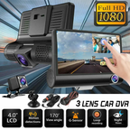 4" Touch Screen Front and Rear Dash Cam