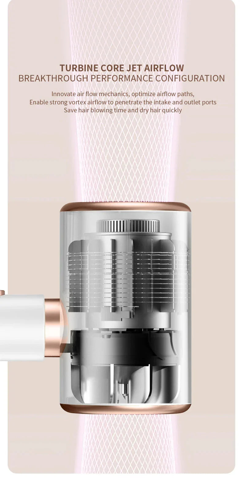 High-performance hair dryer 2400W with cold and warm air function - Ion technology