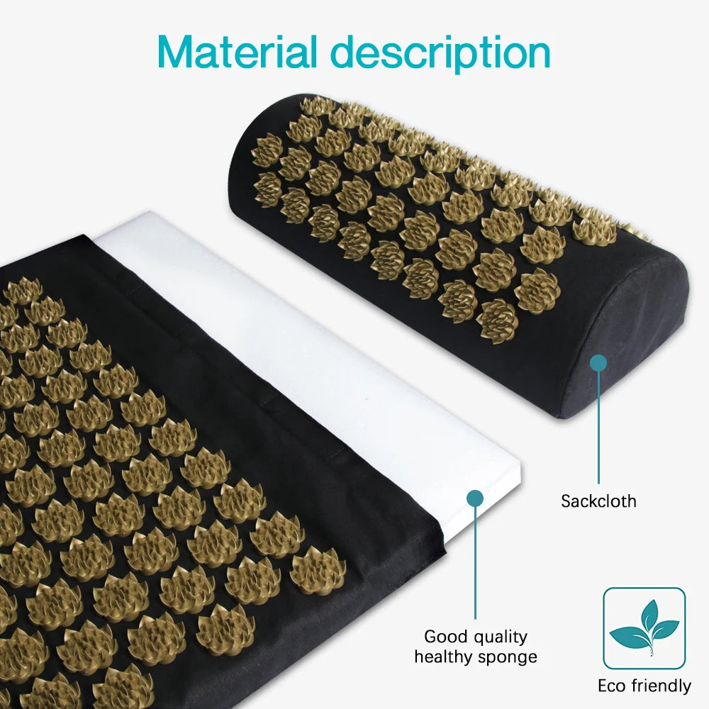 Acupressure Yoga Mat with Massage Pillow