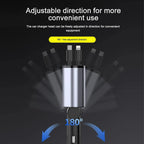 Foldable Car Charger with USB-C and USB-A – 120W Fast Charging