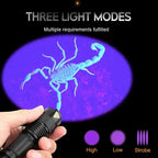 LED UV FLASHLIGHT - ULTRAVIOLET INSPECTION LAMP FOR PET URINE STAINS AND STAIN DETECTION