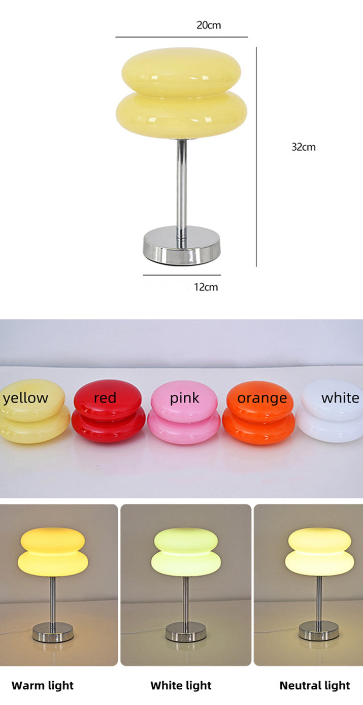 DESIGNER GLASS TABLE LAMP - AMBIENT LED LAMP FOR BEDROOM AND STUDY