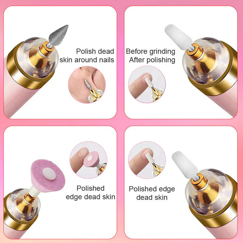 5-in-1 Electric Nail Care Device – Portable Manicure Tool with LED Light