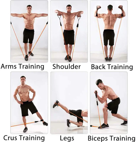 Home Fitness Resistance Bands 12 piece Set