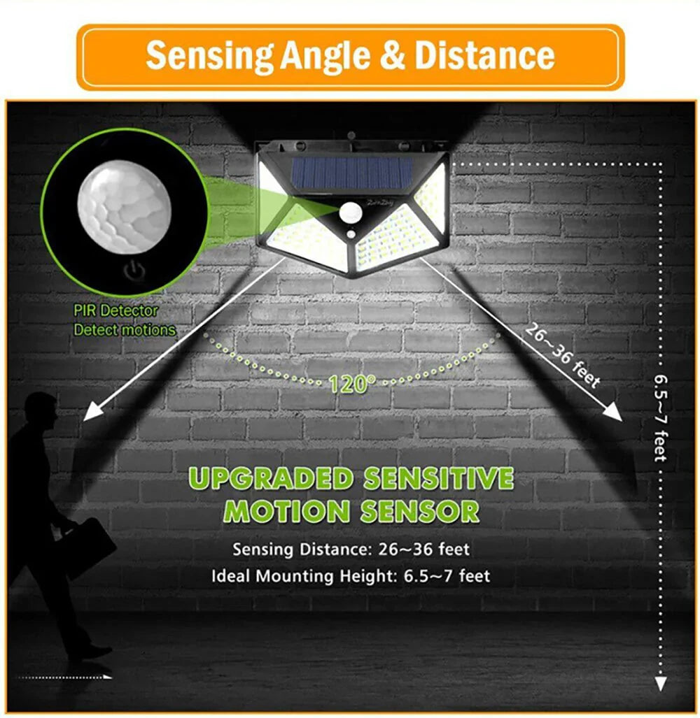 Versatile solar light - Weatherproof LED outdoor lamp with motion sensor