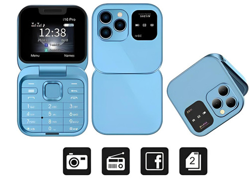 Foldable Dual-SIM Phone with 1.77-Inch HD Screen and TF Card Slot