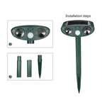 Solar Powered Ultrasonic Deer Repeller, Pack Of 4