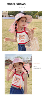 Children's Sun Hat with UPF 50+ - Adjustable Chin Straps and Wide Brim