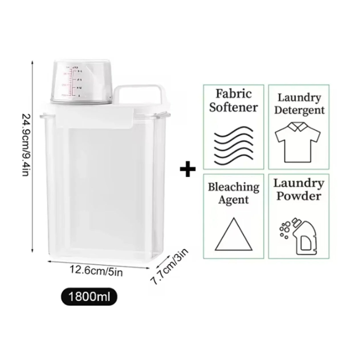 Airtight Laundry Detergent Dispenser Storage