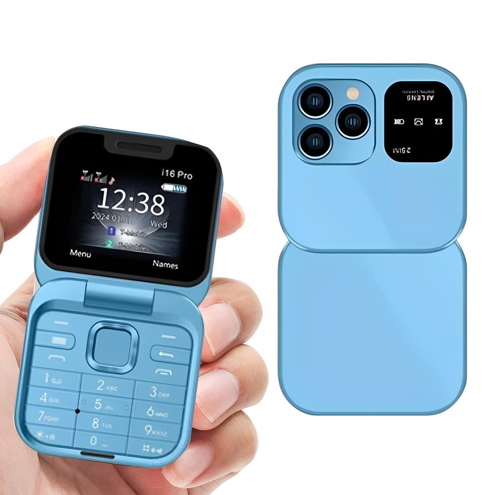Foldable Dual-SIM Phone with 1.77-Inch HD Screen and TF Card Slot