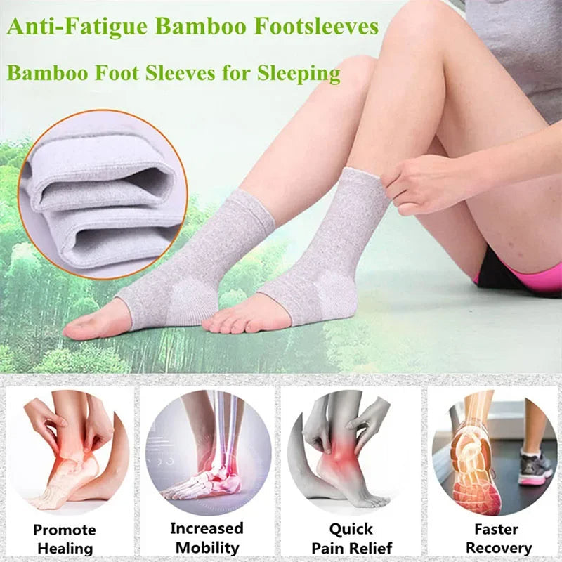 1 Pair Bamboo Foot Sleeves Compression Socks