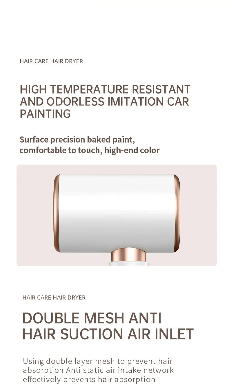 High-performance hair dryer 2400W with cold and warm air function - Ion technology