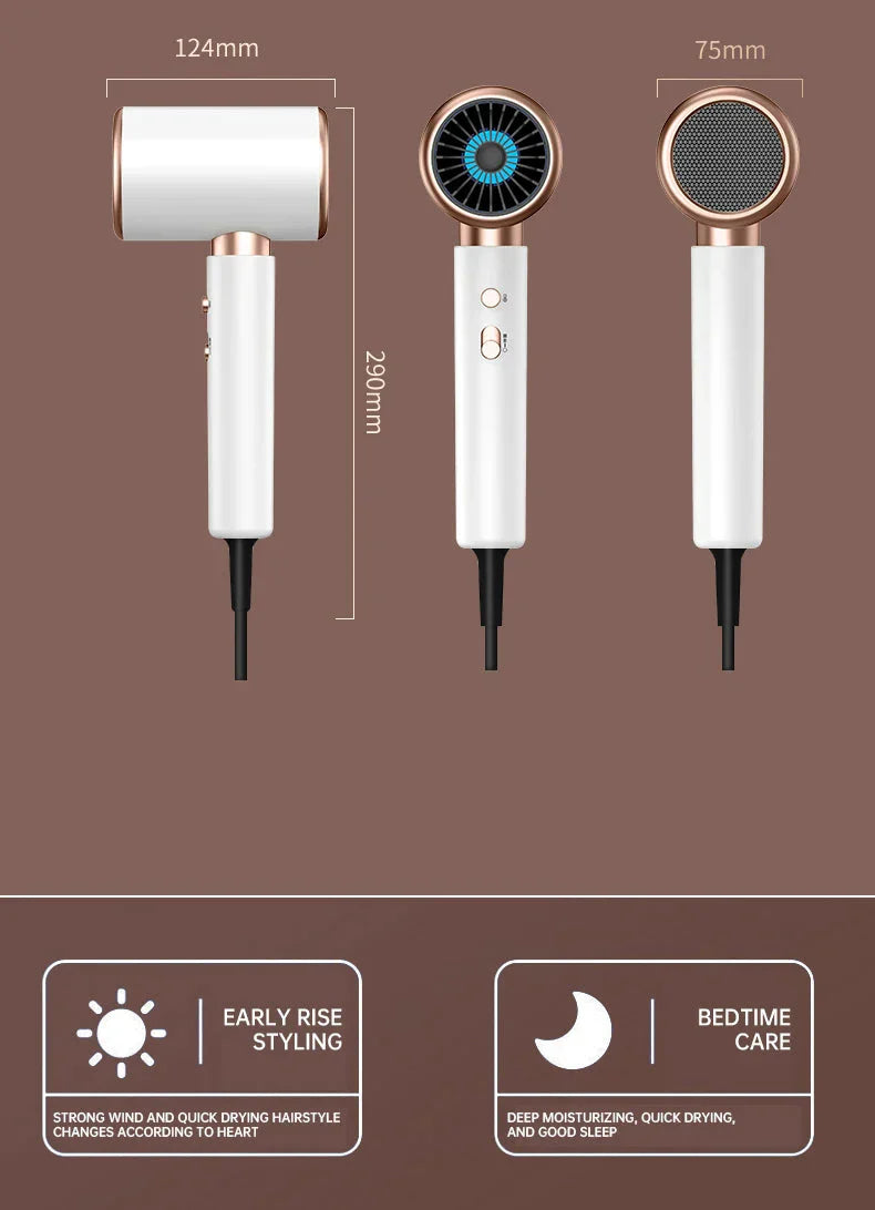 High-performance hair dryer 2400W with cold and warm air function - Ion technology