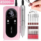 High Performance 45000RPM Portable Electric Nail File With Battery | Quiet Design for Professional Manicure
