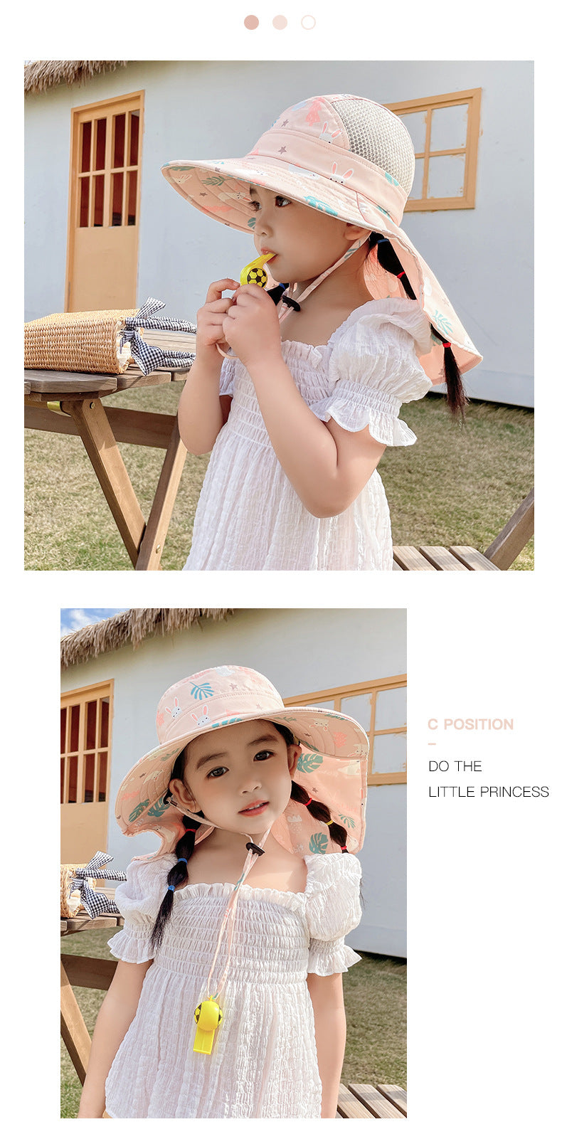 Children's Sun Hat with UPF 50+ - Adjustable Chin Straps and Wide Brim