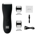 Men's body hair trimmer and women's razor with bikini attachment