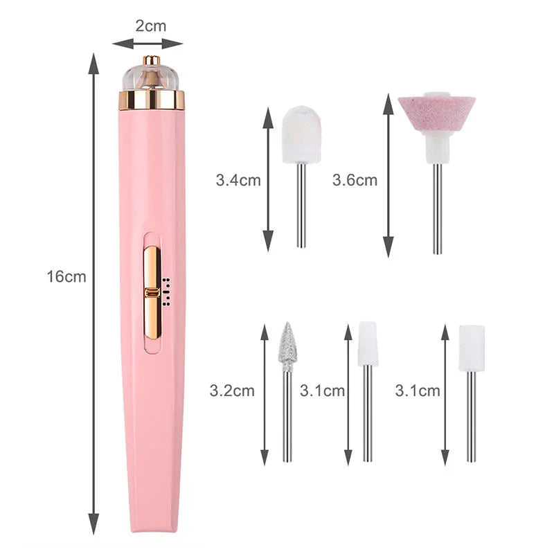 5-in-1 Electric Nail Care Device – Portable Manicure Tool with LED Light