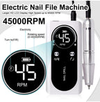 High Performance 45000RPM Portable Electric Nail File With Battery | Quiet Design for Professional Manicure