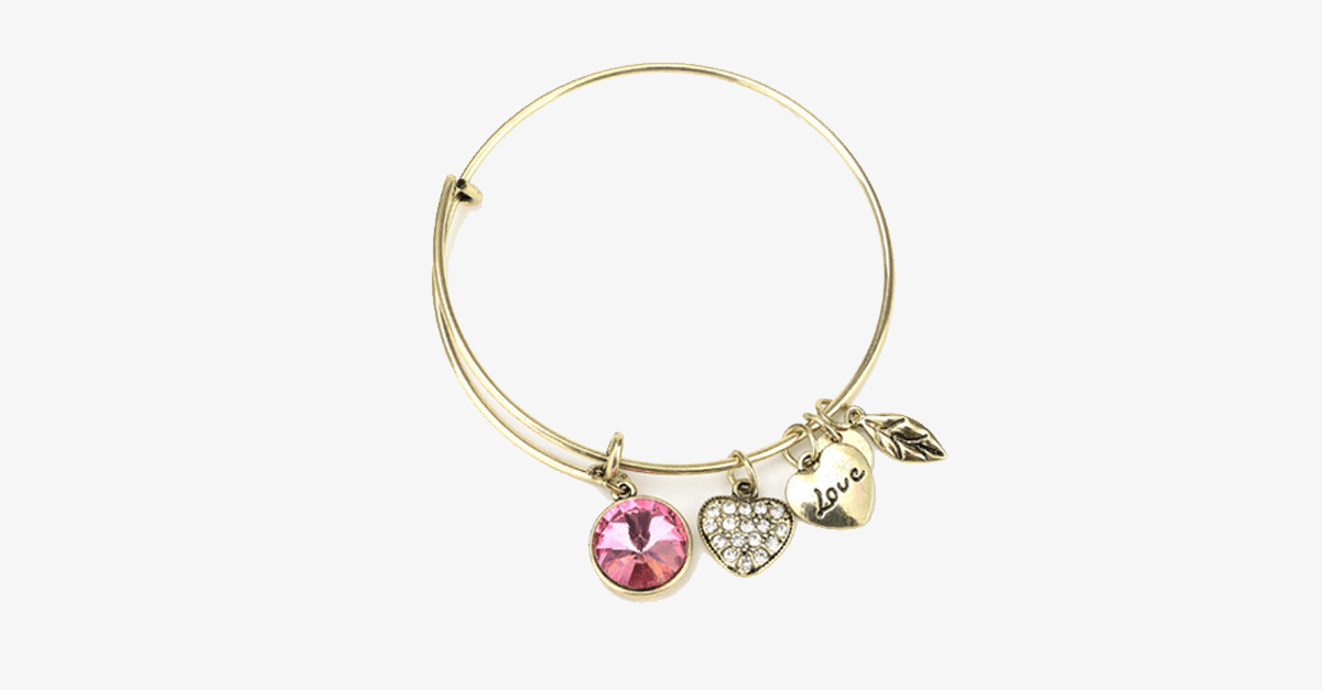 October Birthstone Charm Bracelet