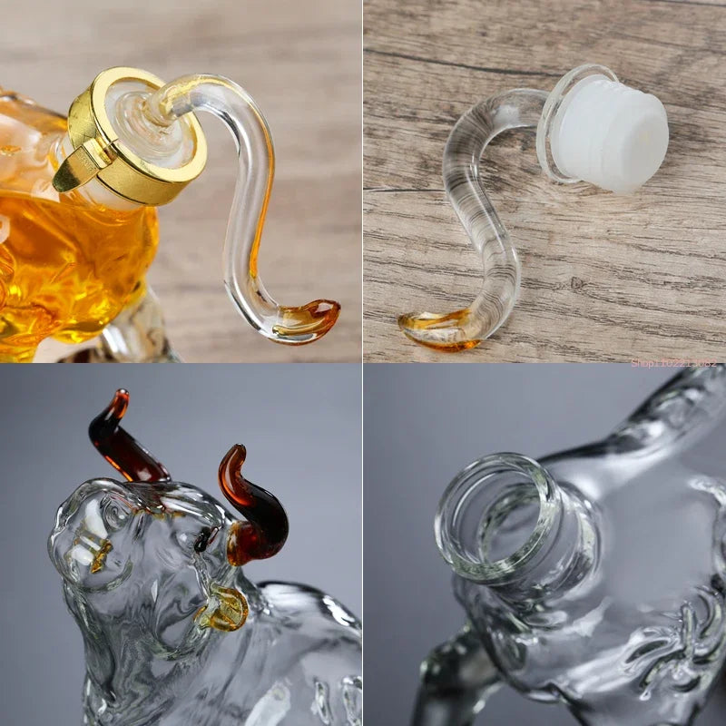 Artistic Bull Glass Decanter
