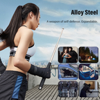 Automatically extendable steel striking stick