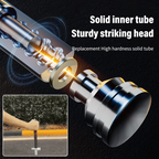 Automatically extendable steel striking stick