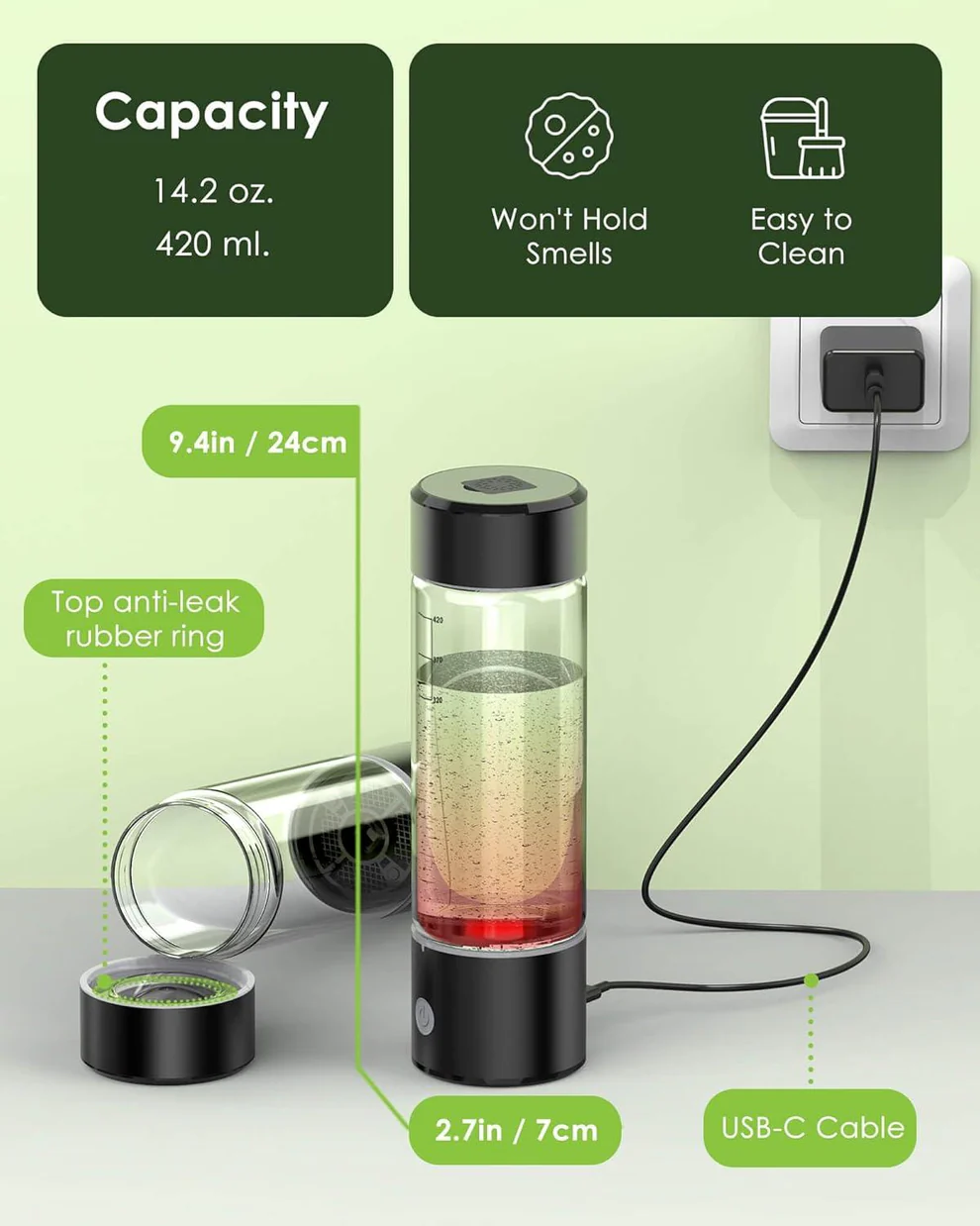 Hydrogen Water Bottle Generator