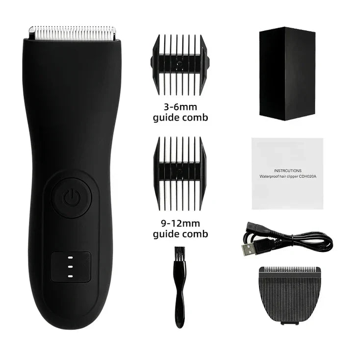 Men's body hair trimmer and women's razor with bikini attachment