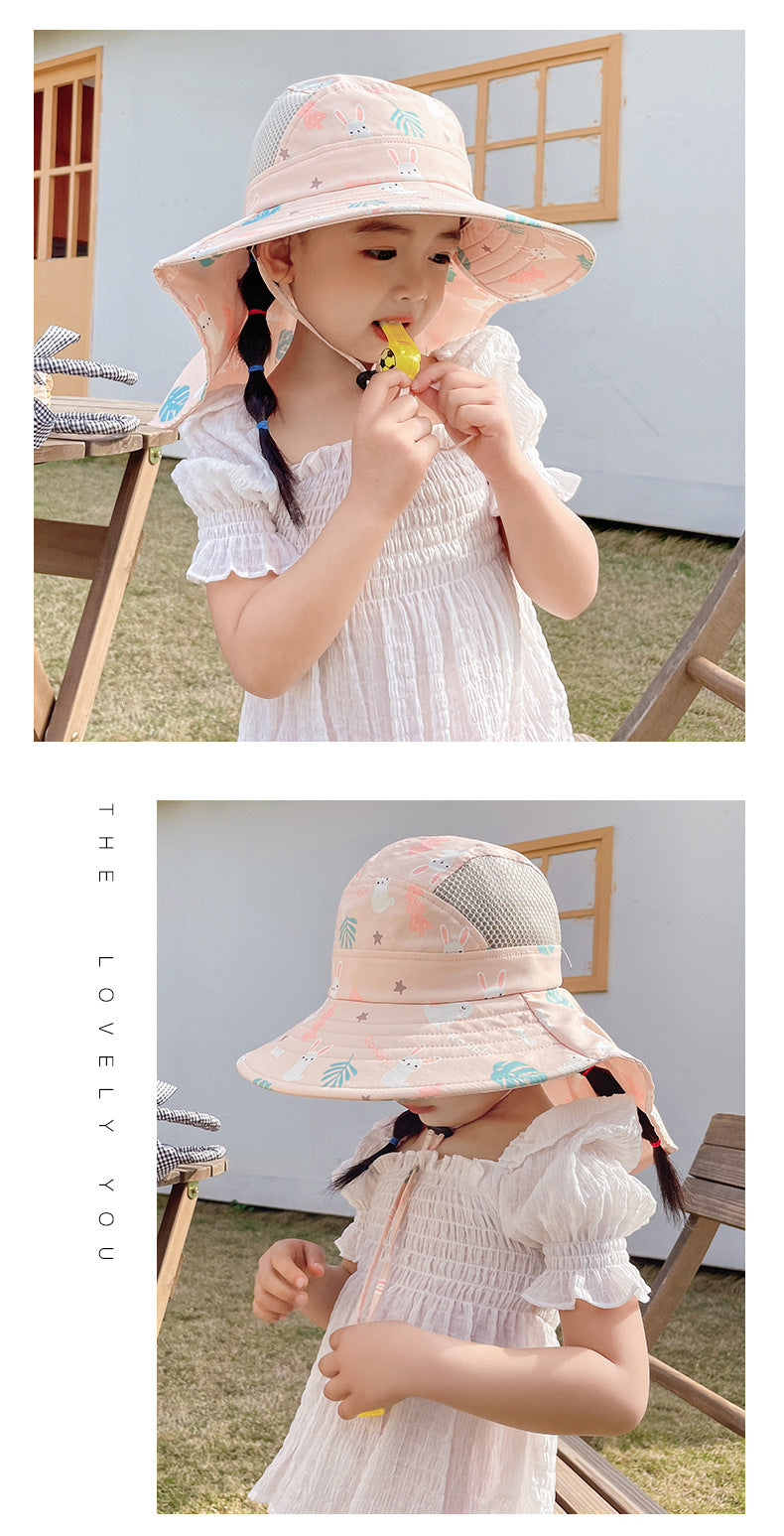Children's Sun Hat with UPF 50+ - Adjustable Chin Straps and Wide Brim